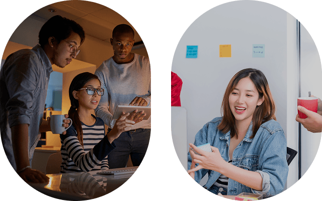 Business and security balance illustration